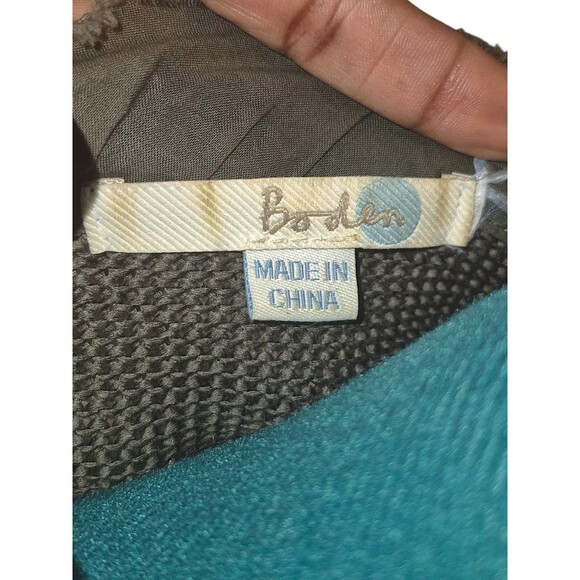 Boden Women’s Size 8 Green Ruffle Trim Cotton Snap Cardigan Sweater Coquette - Picture 2 of 6